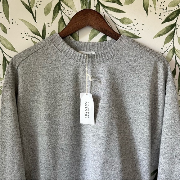 Haven Well Within Lightweight Crewneck Sweater. Small. Gray. NWT. - Picture 2 of 9